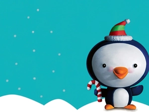 graphics, penguin, snow