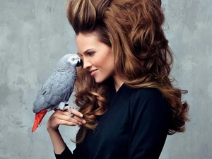 parrot, Women, Bird