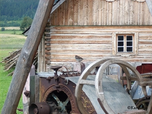 machine, Sparrow, Wooden, Cottage, country