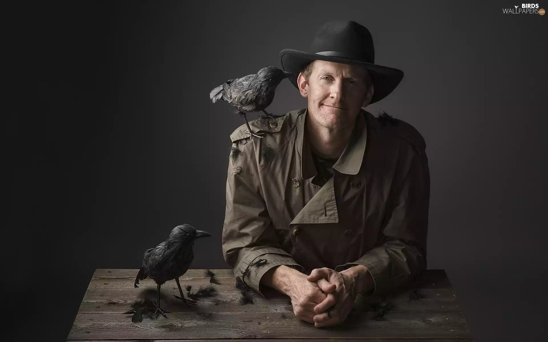 Ravens, a man, Hat