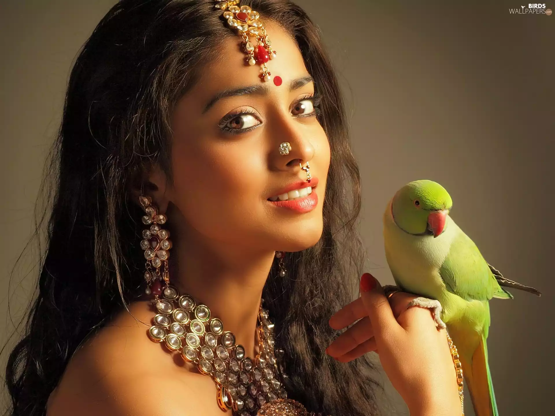 Beauty, parrot, jewellery, Hindu