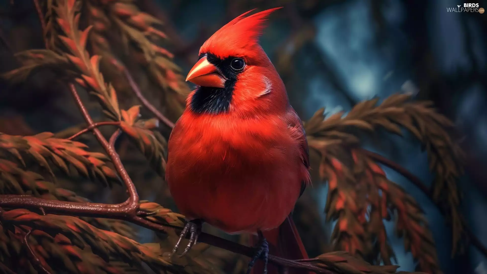 Al, Northern Cardinal, branch pics