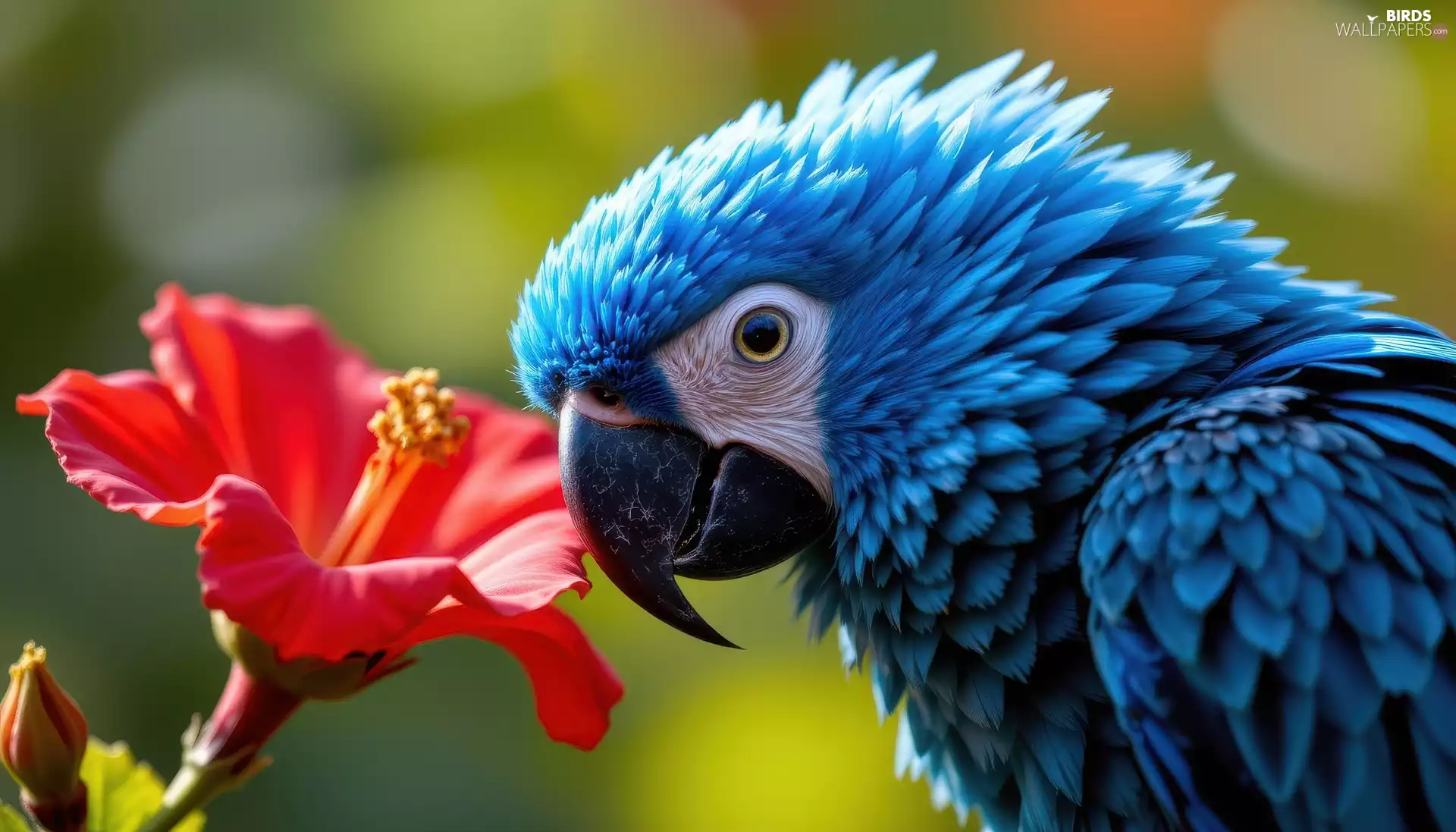 ara, Blue, Colourfull Flowers, parrot, Bird, Red, rapprochement